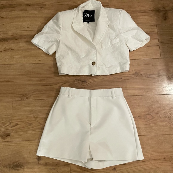 Zara Pants - Zara - White Two Piece Set Skort & Top - Size XS